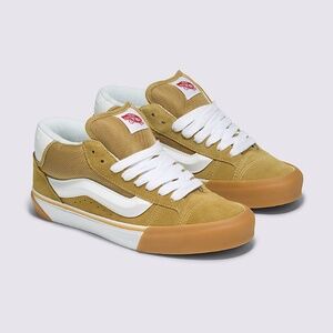 Vans Knu Mid Suede Shoe Gold White NWB